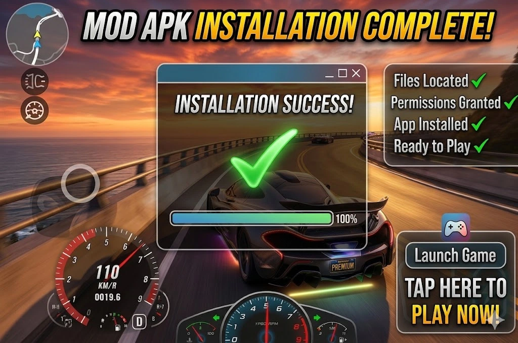 Car Parking Multiplayer Mod APK 2026 — Unlimited Money, All Cars Unlocked (Complete Guide) 4 installion completed car parking multiplayer mod apk